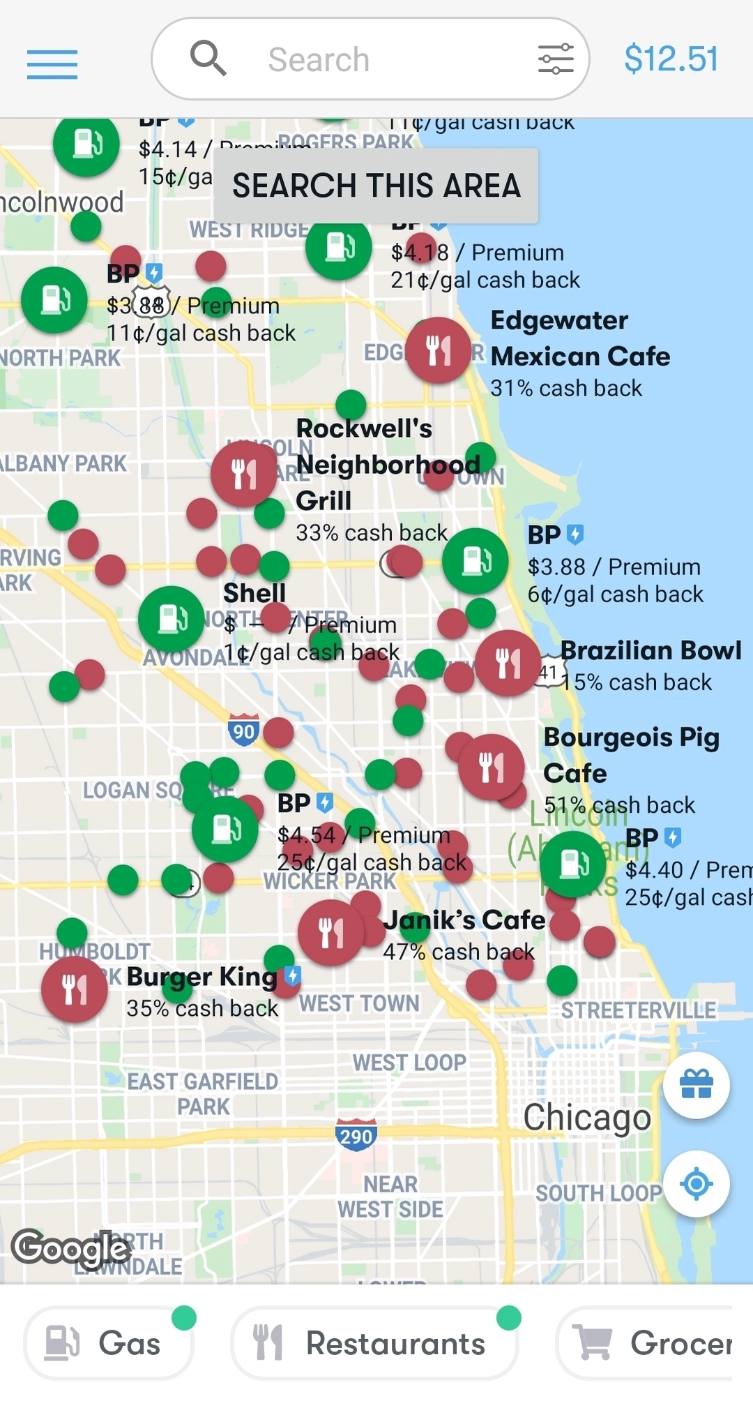 GetUpside map