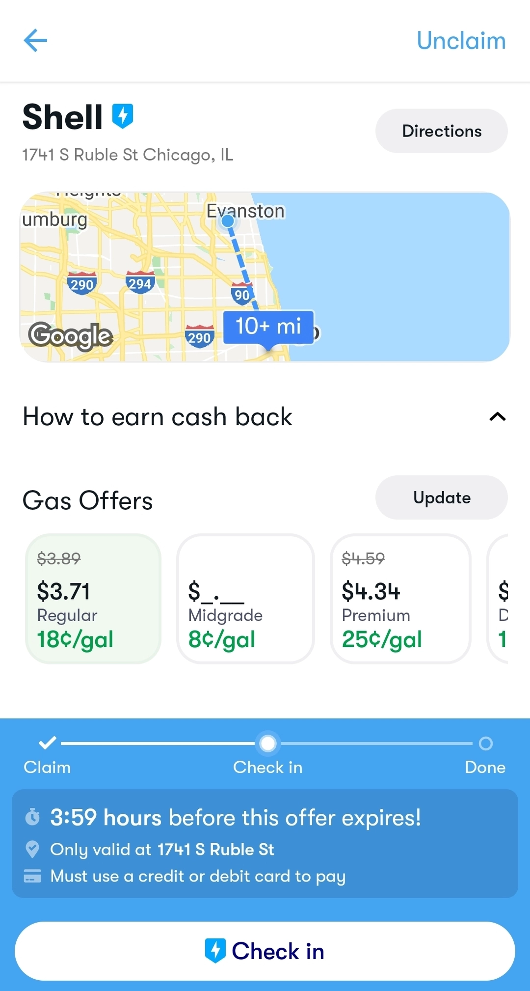 GetUpside checkin